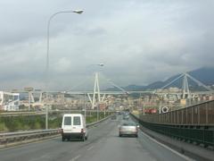 Viaduct Polcevera in Genoa on the A10 highway
