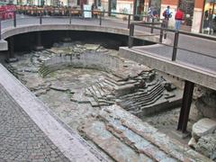 Archaeological remains of Porta dei Leoni, Roman city gate in Verona