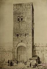 Porta San Niccolò historic gate in Florence Italy with frescoed lunette