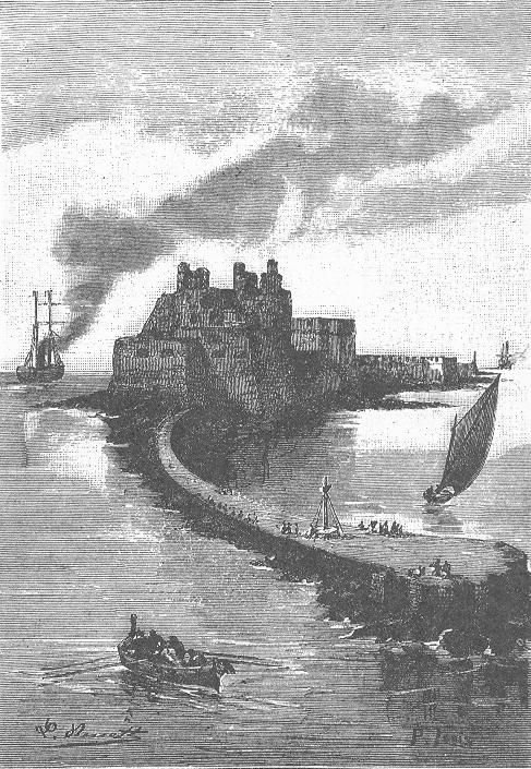 Illustration from Jules Verne's novel Mathias Sandorf by Léon Benett