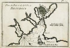 1804 map of the port and city of Brindisi