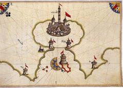 Historical map of Brindisi, Italy by Piri Reis
