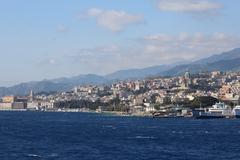 Archimede ship docked at Messina harbor 1988