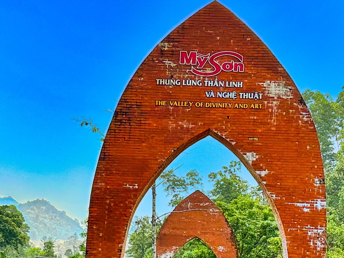 Entrance of My Son UNESCO World Heritage Site Cham Hindu temples complex in Vietnam