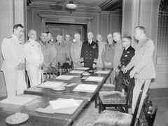 Admiral of the Fleet Earl Mountbatten of Burma with Combined Chiefs of Staff at Quebec Conference 1943