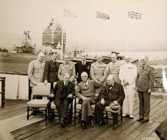 Historic Allied Conference at Quebec, Canada, August 18, 1943 with Prime Ministers and Military Chiefs