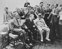 President Franklin D. Roosevelt, W.L. Mackenzie King, and Winston Churchill at the 1943 Quebec Conference