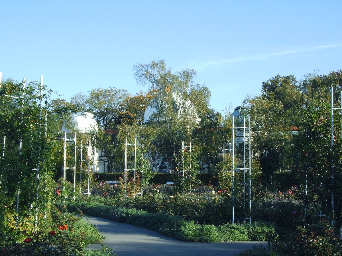 Gardens in Malá Strana district of Prague with historic buildings and greenery