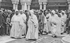 Inauguration of the Grand Mosque of Paris on July 15, 1926 with key figures