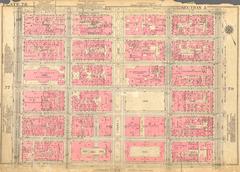 Plate 78 map from Land Book of the Borough of Manhattan City of New York, 1930 by G. W. Bromley & Co.