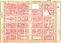 1955 Manhattan Land Book Plate 78 map of New York City by G. W. Bromley & Co.