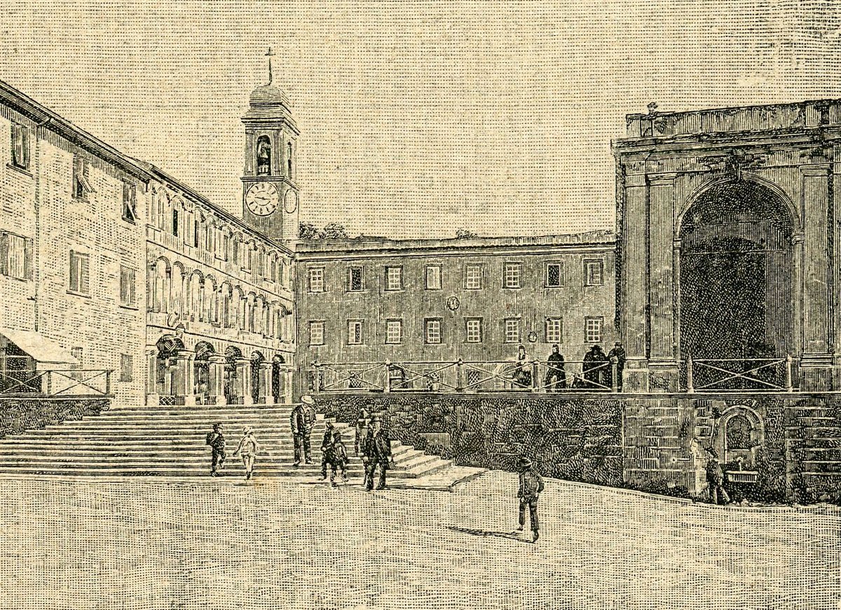 Il Santuario di Montenero presso Livorno - Le loggie xilografia