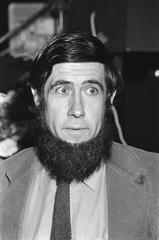 Portrait of Drs. Chriet Titulaer at the Royal Tropical Institute in Amsterdam during a study day about non-profit organizations on Viditel, October 2, 1981