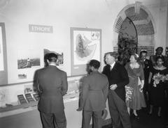 Emperor Haile Selassie of Ethiopia visiting the Royal Tropical Institute in Amsterdam on November 3, 1954