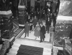 Emperor Haile Selassie visiting the Royal Tropical Institute in Amsterdam on November 3, 1954
