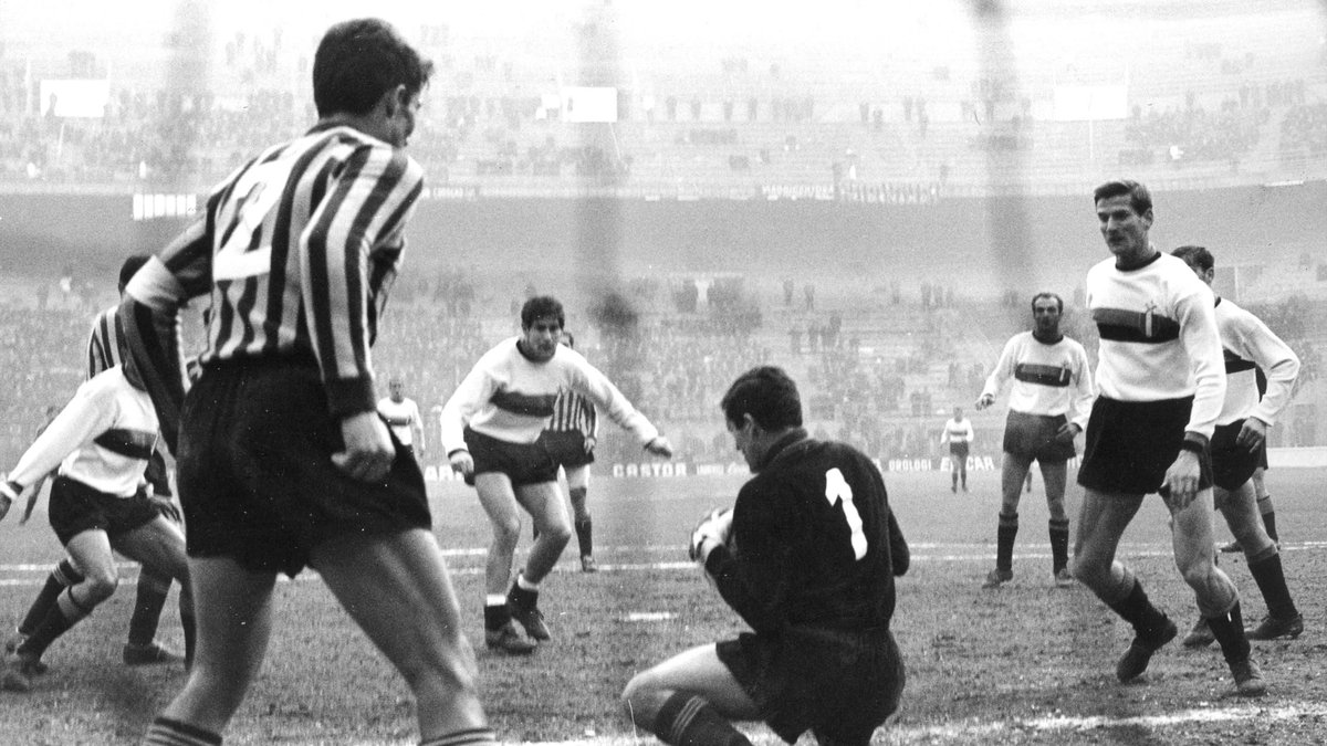 Stadio Rigamonti football stadium in Lecco Italy during the 1966-67 Serie A match between Inter Milan and AC Lecco