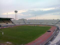 interior view of Stadio della Vittoria in Bari with empty seats and field