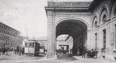 Tram in front of Ancona train station