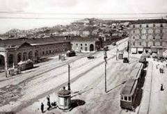 Tram at Ancona Station in Italy
