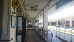 Train platform connected to the main station building at La Spezia Centrale