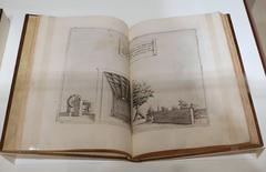 Historical exhibit illustration of Matariya from 1620 at Jordan Schnitzer Museum of Art