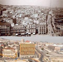 Comparison of Teatro Mercadante and old Via del Piliero now Via Cristoforo Colombo
