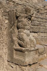 Atlante sculpture in the Odeon of Pompeii, Campania, Italy
