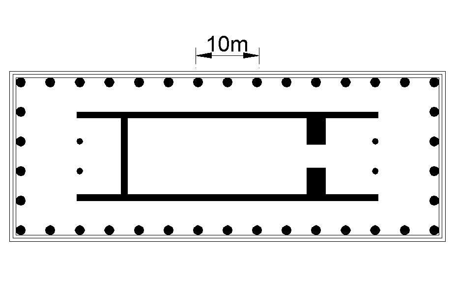Architectural plan of Temple A (Temple of Heracles) in Agrigento