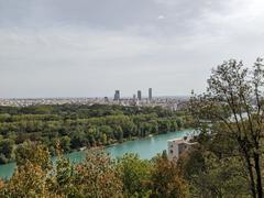 Panoramic view from Belvédère overlooking Parc de la Tête d'Or and La Part-Dieu district