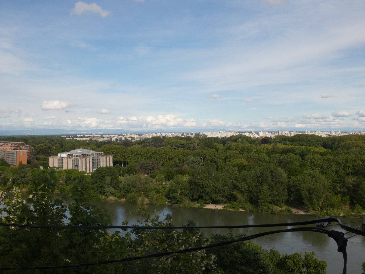 View of Parc de la Tête d'Or from Jardin partagé des Lilas in Caluire-et-Cuire