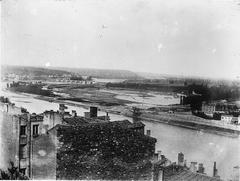 General view of the site for the creation of Parc de la Tête-d'Or before construction begins