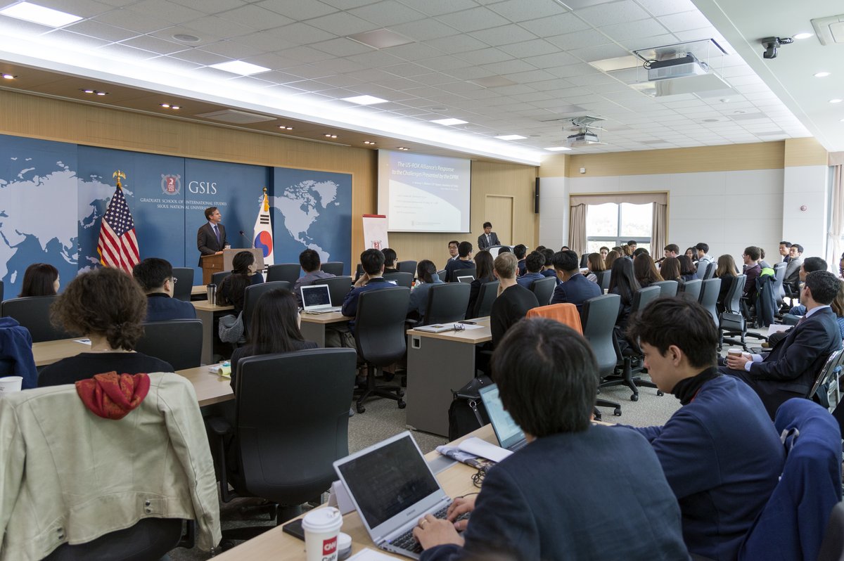 Deputy Secretary of State Antony Blinken speaking to students at Seoul National University