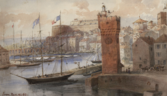 Artwork examples by Francis Elizabeth Wynne from sketchbook including mixed media styles