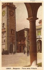 Torre della Vittoria in Bergamo under clear sky