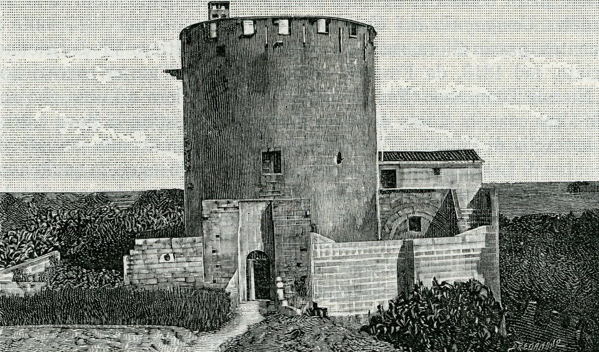 Torre di Belloluogo in Lecce woodcut by Richard Brend'amour