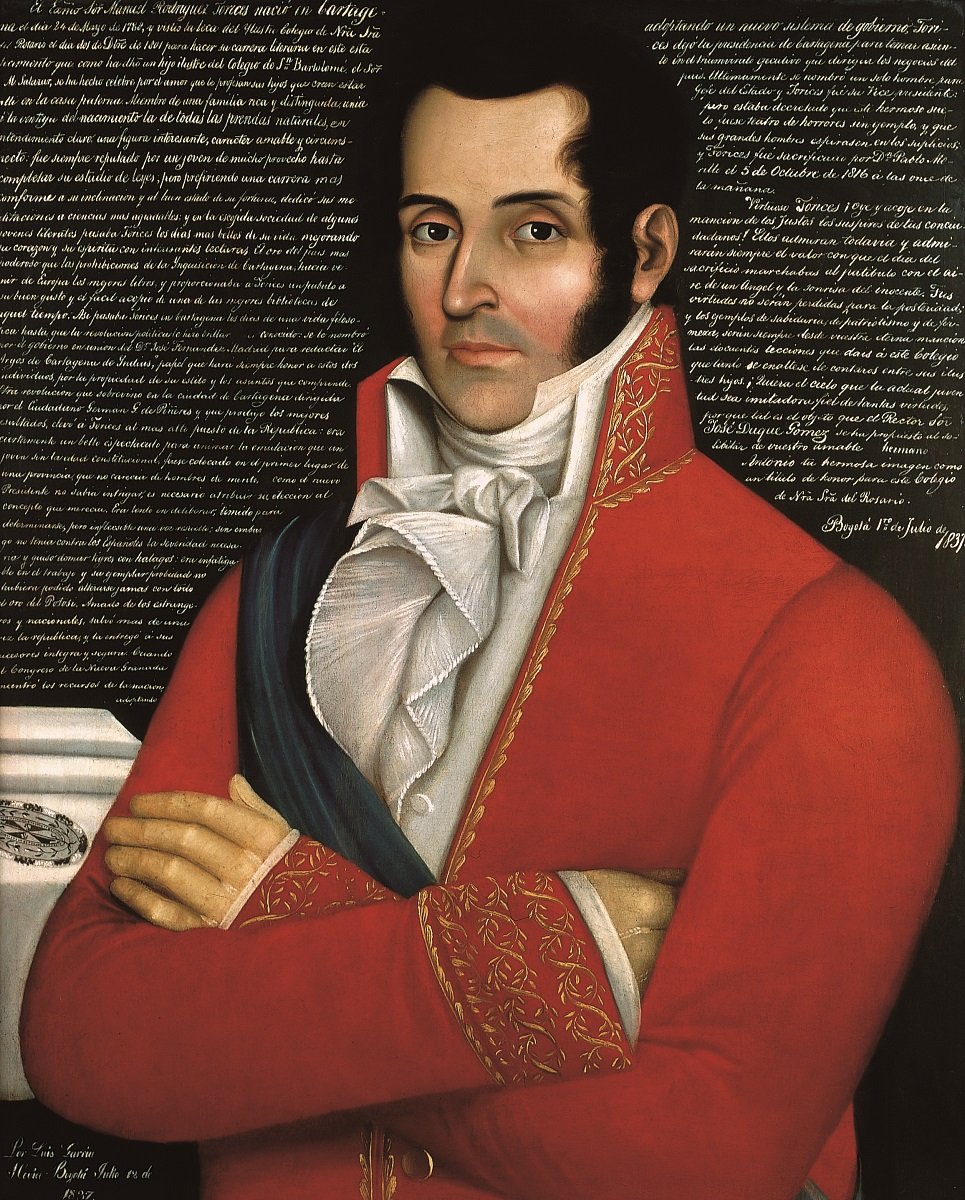 Portrait of Manuel Rodríguez Torices in 1837