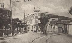 Historic tramway station Milan-Gallarate in Legnano in 1919