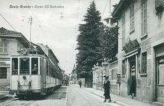 Historic tram on Via 20 Settembre in Busto Arsizio