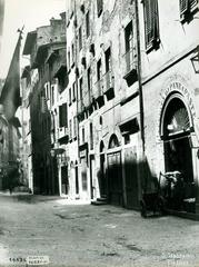 Historic street scene of Via Porta Rossa in Florence from the 1880s by Giuseppe Baccani