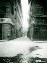 1880s street view of Via dei Cavalcanti, later Via Baccano, now Via Porta Rossa in Florence