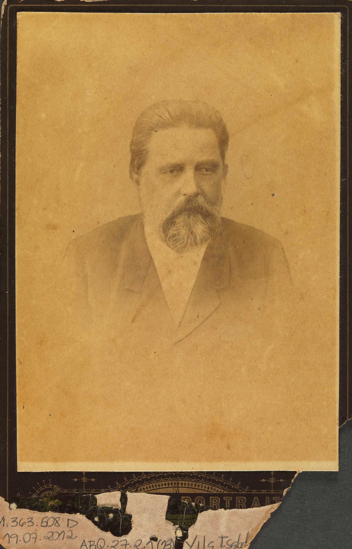 Portrait of Barão de Drummond from Estabelecimento Photographico A. Faria in Rio de Janeiro