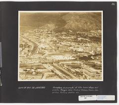 Aerial view of Vila Isabel offices, Canal do Mangue, railroad tracks of Ferrovia Central and Leopoldina Railway Station in Rio de Janeiro
