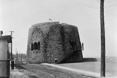 Martello Tower 4 on Lavigueur Street in Saint-Jean-Baptiste district, Quebec, photographed in 1929