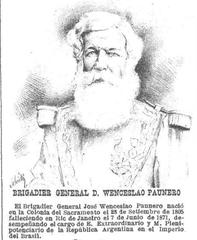 Sketch of General Wenceslao Paunero, Argentinian politician and diplomat