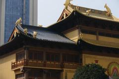 Jing'an Temple in Shanghai, China on November 17, 2014