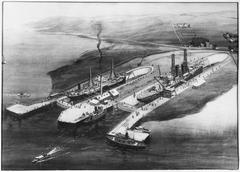 Artist's conception of proposed improvements at Hunters' Point by Bethlehem Shipbuilding Corporation