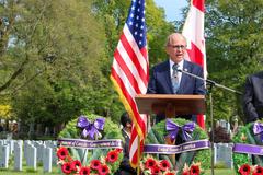 Ceremony at Beechwood Cemetery honoring 9-11 victims in Ottawa