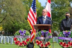 20th Anniversary Ceremony Honouring the Victims of 9-11 at Beechwood Cemetery in Ottawa, Ontario