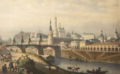 Aerial view of the Kremlin in the 19th century