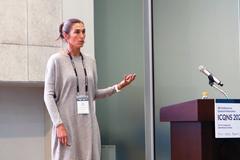Experimental physicist Ania Bleszynski Jayich speaking at IBS Conference on Quantum Nanoscience 2023
